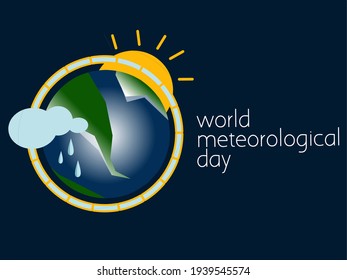 Vector illustration of a background for World Meteorological Day.