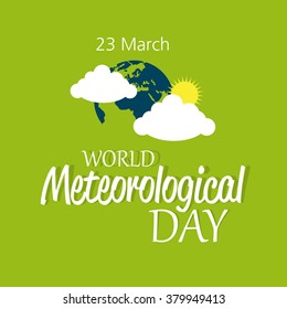 Vector illustration of a background for World Meteorological Day.