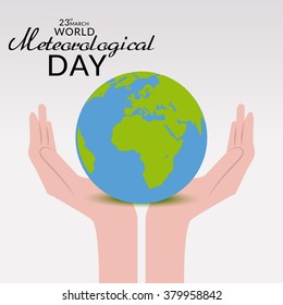 Vector illustration of a background for World Meteorological Day.