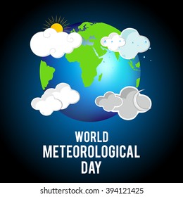 Vector illustration of a background for World Meteorological Day.
