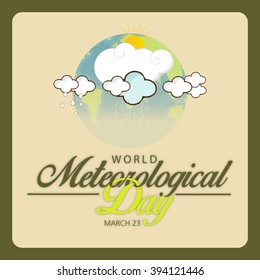 Vector illustration of a background for World Meteorological Day.
