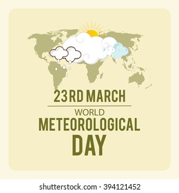Vector illustration of a background for World Meteorological Day.