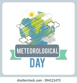 Vector illustration of a background for World Meteorological Day.