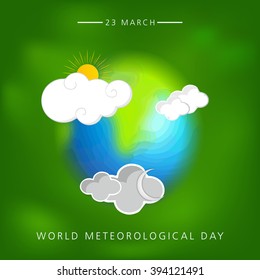 Vector illustration of a background for World Meteorological Day.