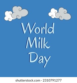 Ilustración vectorial de un fondo para el Día Mundial de la Leche.