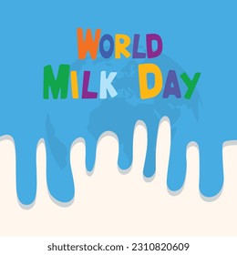 Vector illustration of a Background for World Milk Day.