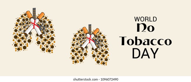Vector illustration of a Background for World No Tobacco Day.