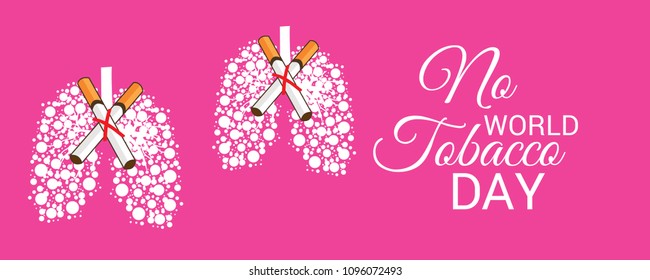 Vector illustration of a Background for World No Tobacco Day.