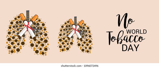 Vector illustration of a Background for World No Tobacco Day.