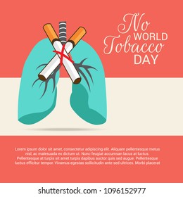 Vector illustration of a background for World No Tobacco Day.
