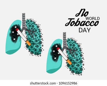 Vector illustration of a background for World No Tobacco Day.