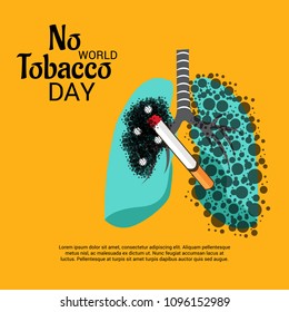 Vector illustration of a background for World No Tobacco Day.