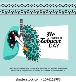 Vector illustration of a background for World No Tobacco Day.