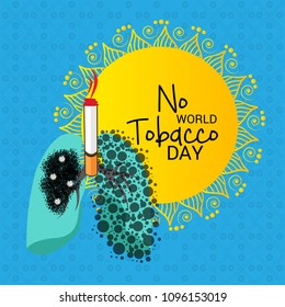 Vector illustration of a background for World No Tobacco Day.