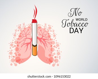 Vector illustration of a background for World No Tobacco Day.