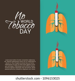 Vector illustration of a background for World No Tobacco Day.