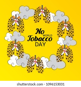 Vector illustration of a background for World No Tobacco Day.