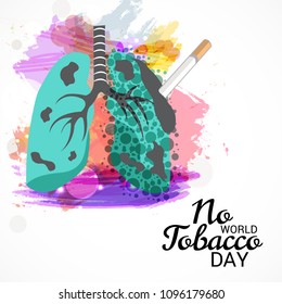 Vector illustration of a background for World No Tobacco Day.