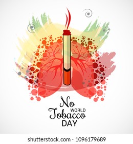 Vector illustration of a background for World No Tobacco Day.