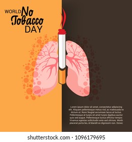 Vector illustration of a background for World No Tobacco Day.