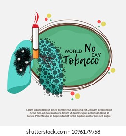 Vector illustration of a background for World No Tobacco Day.