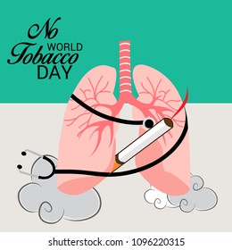Vector illustration of a background for World No Tobacco Day.