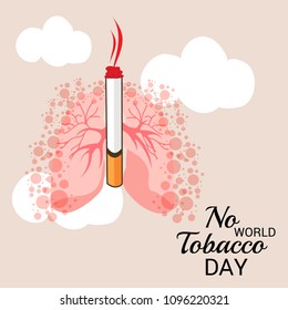 Vector illustration of a background for World No Tobacco Day.