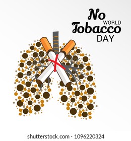 Vector illustration of a background for World No Tobacco Day.