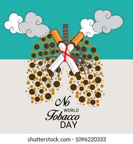 Vector illustration of a background for World No Tobacco Day.