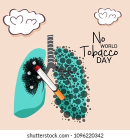Vector illustration of a background for World No Tobacco Day.