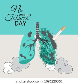 Vector illustration of a background for World No Tobacco Day.