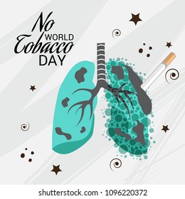 Vector illustration of a background for World No Tobacco Day.