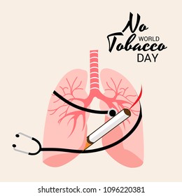 Vector illustration of a background for World No Tobacco Day.