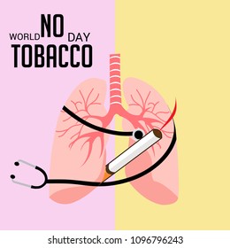 Vector illustration of a background for World No Tobacco Day.