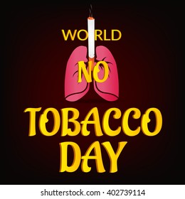Vector illustration of a Background for World No Tobacco Day.