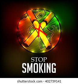 Vector illustration of a Background for World No Tobacco Day.