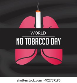 Vector illustration of a Background for World No Tobacco Day.
