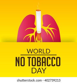Vector illustration of a Background for World No Tobacco Day.