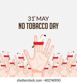 Vector illustration of a background for World No Tobacco Day.