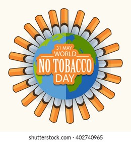 Vector illustration of a background for World No Tobacco Day.