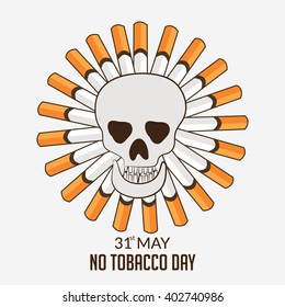 Vector illustration of a background for World No Tobacco Day.