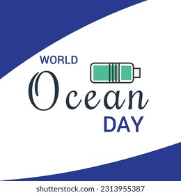 Vector illustration of a Background for World Ocean Day.