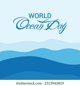Vector illustration of a Background for World Ocean Day.