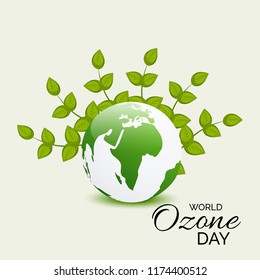 Vector illustration of a background For World Ozone Day.