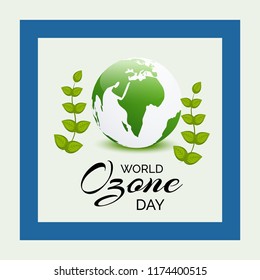 Vector illustration of a background For World Ozone Day.