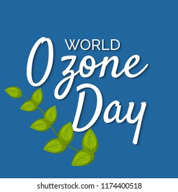 Vector illustration of a background For World Ozone Day.