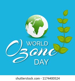Vector illustration of a background For World Ozone Day.