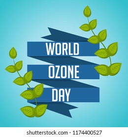 Vector illustration of a background For World Ozone Day.