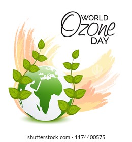Vector illustration of a background For World Ozone Day.