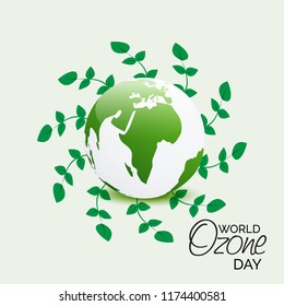 Vector illustration of a background For World Ozone Day.